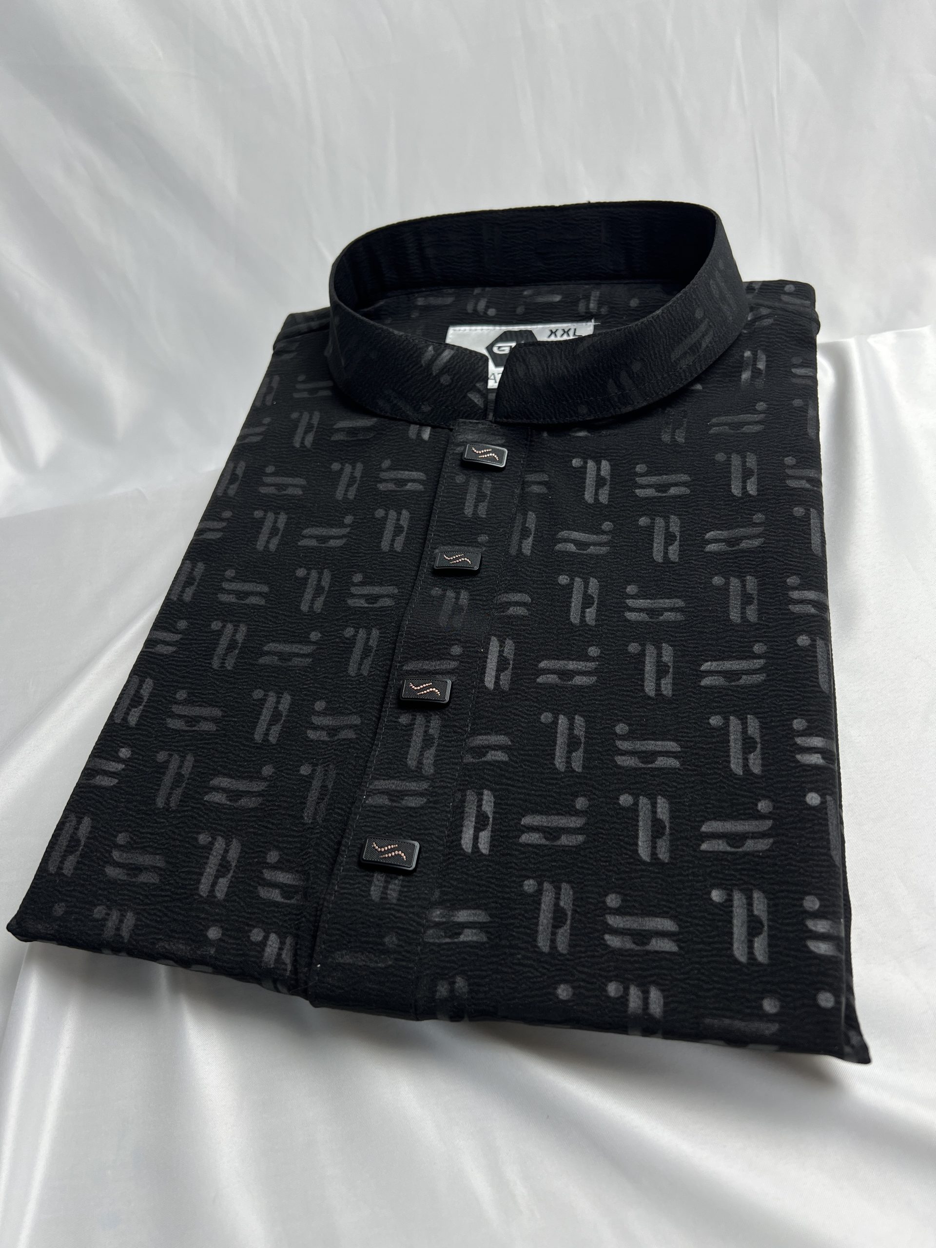 204 (Code: 204)- চায়না জাফরান এমব্রোজ পাঞ্জাবি - Image 1