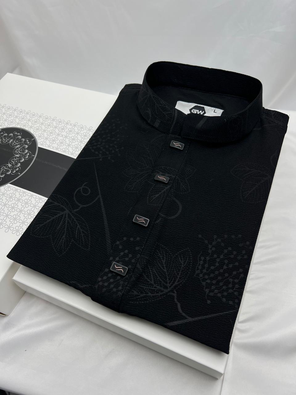 302 প্রিমিয়াম চায়না জাফরান ফেব্রিক্স পাঞ্জাবি (Code: 302) - Image 1