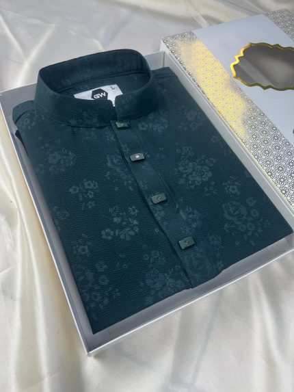 প্রিমিয়াম চায়না জাফরান ফেব্রিক্স পাঞ্জাবি (Code: 401)