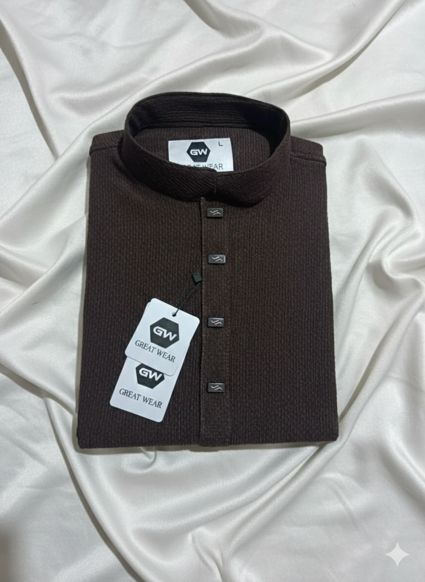 503 (Code: 503)- প্রিমিয়াম চায়না পপকর্ন ফেব্রিক পাঞ্জাবি - Image 1