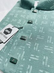 (Code: 201)- চায়না জাফরান এমব্রোজ পাঞ্জাবি - Image 2