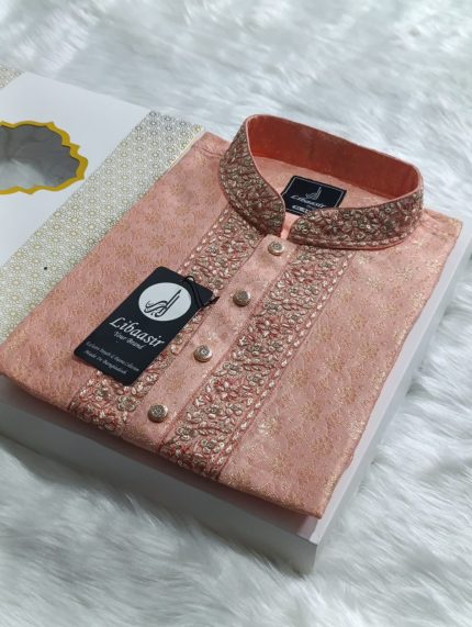 (Code: 551) রাজকীয় লাক্সারি কাতান পাটি প্রিমিয়াম পাঞ্জাবি