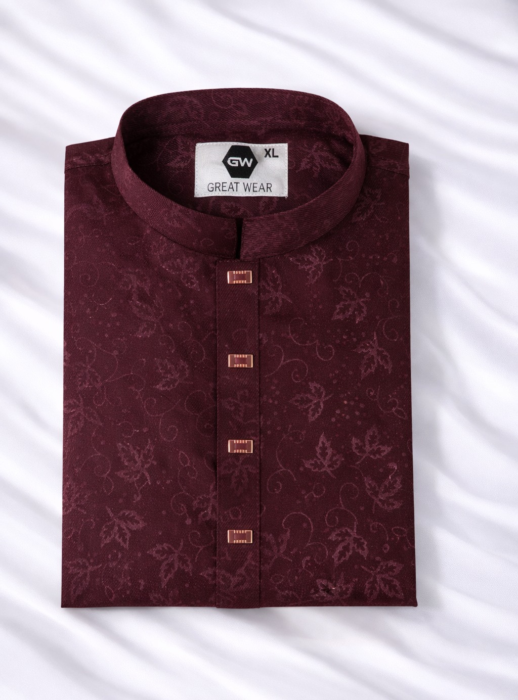 704 (Code: 704) প্রিমিয়াম চায়না চেরি "অ্যামব্রোস" ডিজাইন পাঞ্জাবি - Image 1